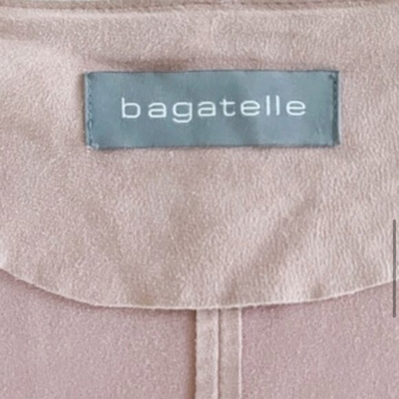 Bagatelle 100% Genuine Suede Leather Jacket in Soft Pink size Small - Picture 5 of 12
